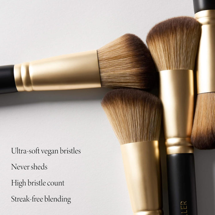 LAURA GELLER NEW YORK - Brocha en ángulo con mango de madera negra...