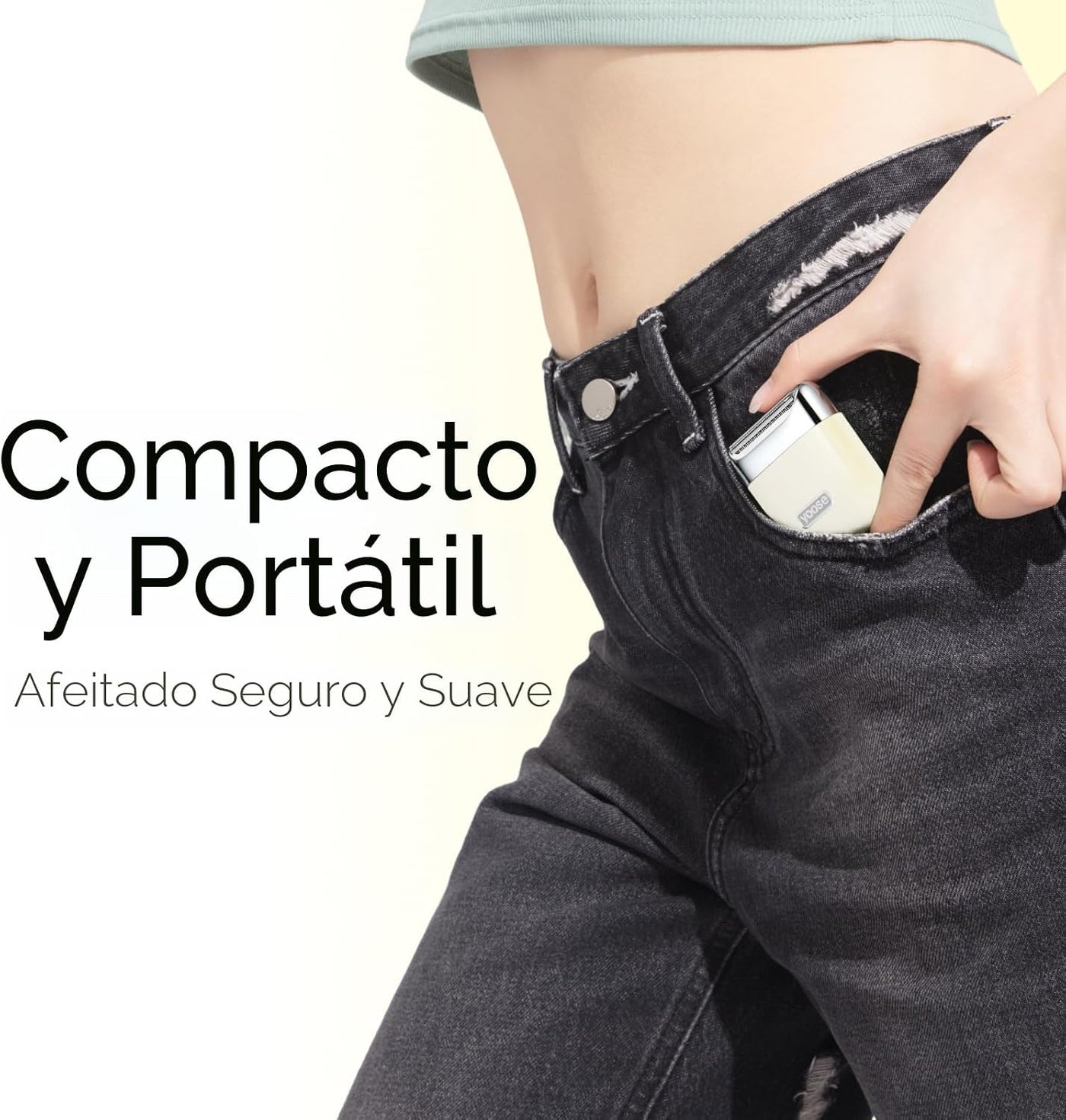 yoose Maquinillas de afeitar eléctricas para mujer, recortadora de...