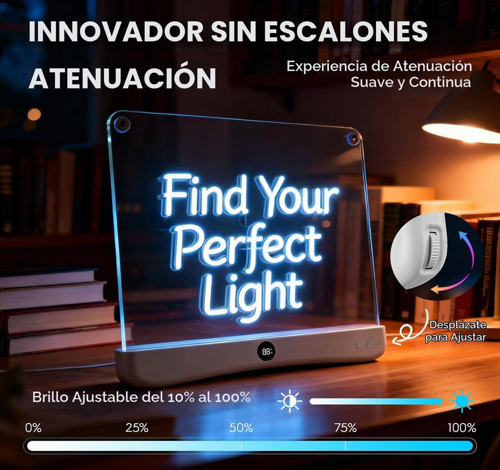 Tablero de dibujo recargable de 16" LED con atenuación continua