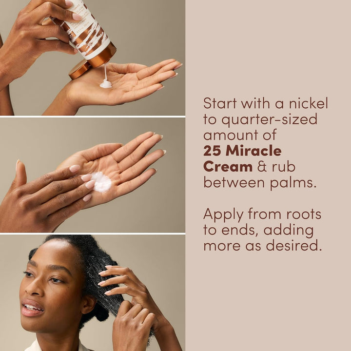 Mizani 25 Miracle Leave-In Cream - Crema hidratante para rizos con...