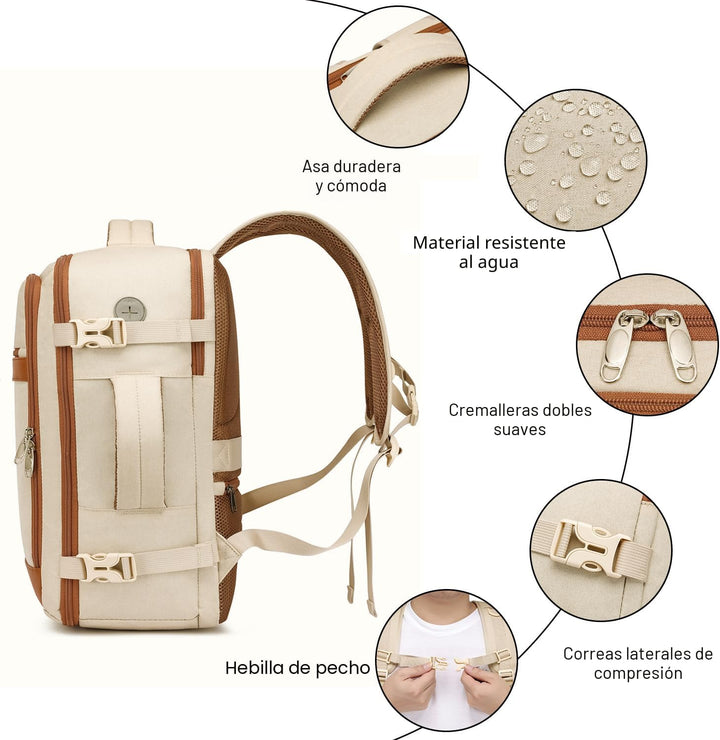 TSA - Mochila de viaje para mujer, aprobada por aerolíneas, mochila...