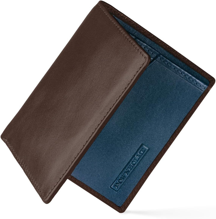 Downholme Cartera de Cuero Bifold de Silueta Delgada para Hombre, M...