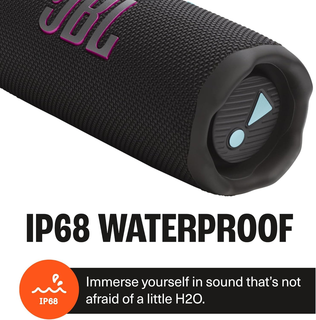 JBL Flip 7 (negro\/naranja) + paquete con divvi! Funda protectora r...