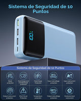 Cargador portátil Power Bank 50000mAh, PD 30W y QC 4.0 Carga rápida...