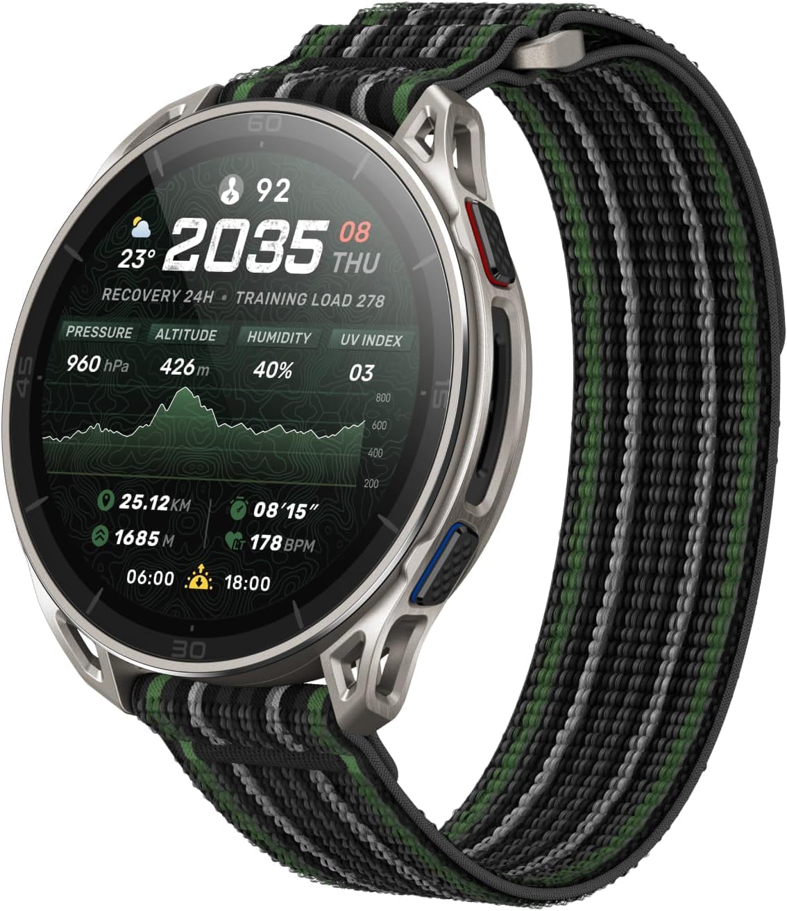 Amazfit Cheetah 2 Ultra Smart Watch 1.5" AMOLED cristal de zafiro, iOS