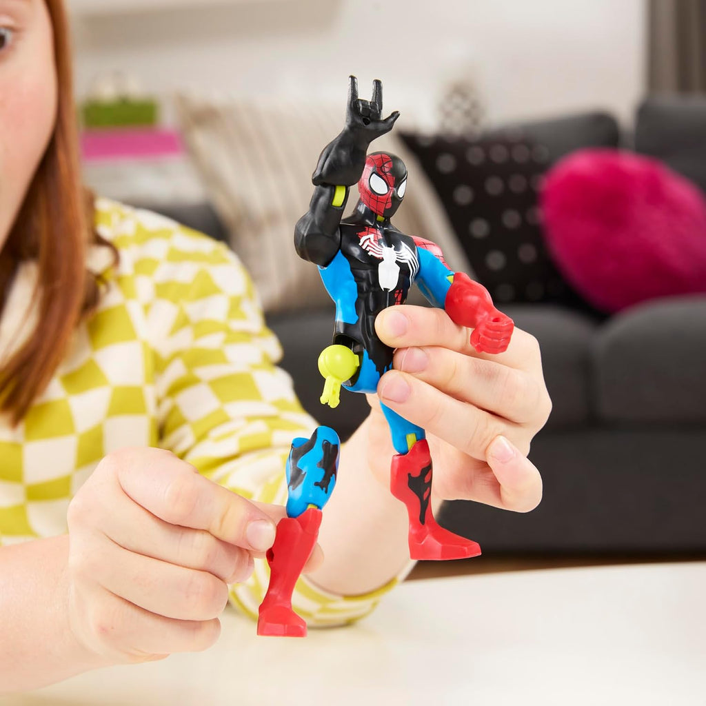 Spider-MAN Marvel MixMashers Venom vs. Venomized, figura de acción personalizada y accesorios, paquete de 2, juguetes de superhéroes a escala de 5 pulgadas para niños a partir de 4 años (exclusivo de Amazon)