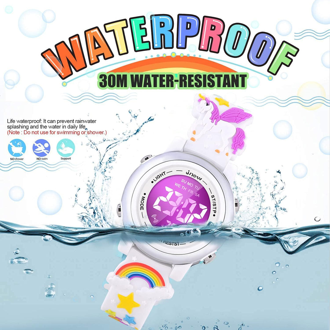 VAPCUFF Relojes impermeables 3D de dibujos animados para niñas con...