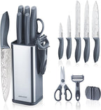 Juego de cuchillos de cocina, juego de cuchillos de acero inoxidable