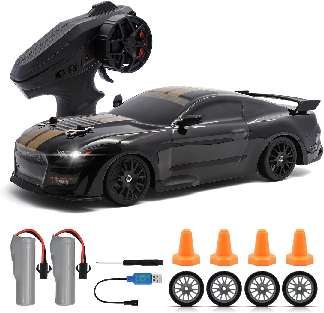 Coche de deriva a control remoto a escala 1:24, vehículo para niños...