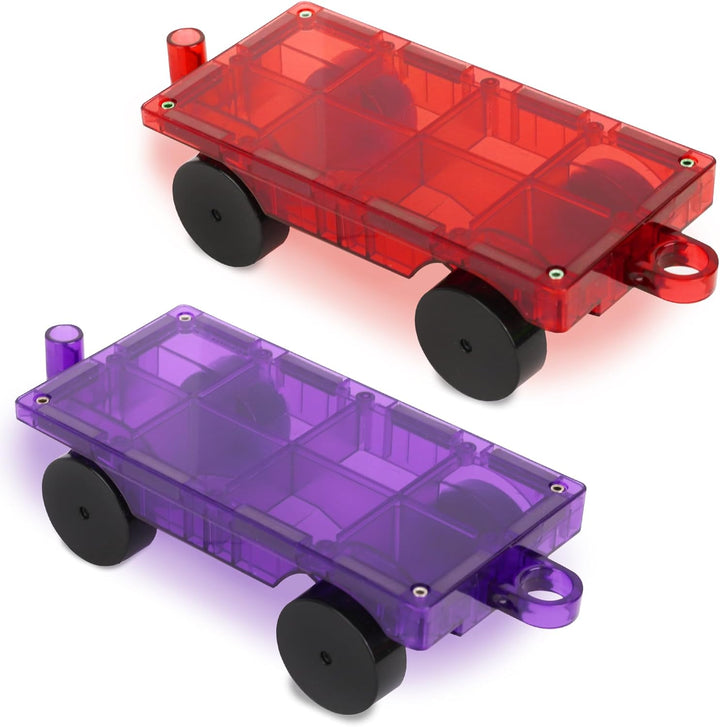 Playmags Juego de coche de 2 piezas: con imanes más fuertes, juguet...