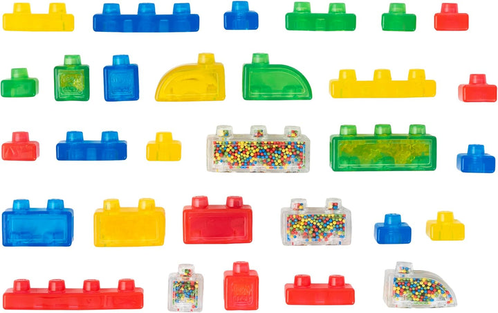 Jelly Blox Caja de Almacenamiento 2-en-1 Stash 'N Stack con 30...