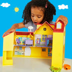 Peppa Pig - Juego de casa familiar grande con 3 figuras, 11 accesorios, Baby Evie, juguetes preescolares para niñas y niños de 3 años en adelante