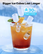 Silonn Encimera para hacer hielo, 8 cubos en 6 minutos, 26.5 libras/24 horas, 2 tamaños de hielo, máquina de hielo de bala autolimpiante, máquina de hielo portátil para cocina, oficina, fiesta
