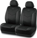 Skechers Fundas de Asiento de Espuma con Memoria, Fundas de Asiento de Automóvil de Cuero, Máxima Comodidad y Soporte Fundas de Asientos Delanteros Compatibles con Airbag, Ajuste Universal Automotriz