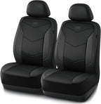Skechers Fundas de Asiento de Espuma con Memoria, Fundas de Asiento de Automóvil de Cuero, Máxima Comodidad y Soporte Fundas de Asientos Delanteros Compatibles con Airbag, Ajuste Universal Automotriz