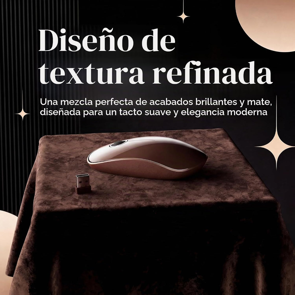 UBOTIE Combo de teclado y mouse inalámbricos, 110 teclas redondas r...