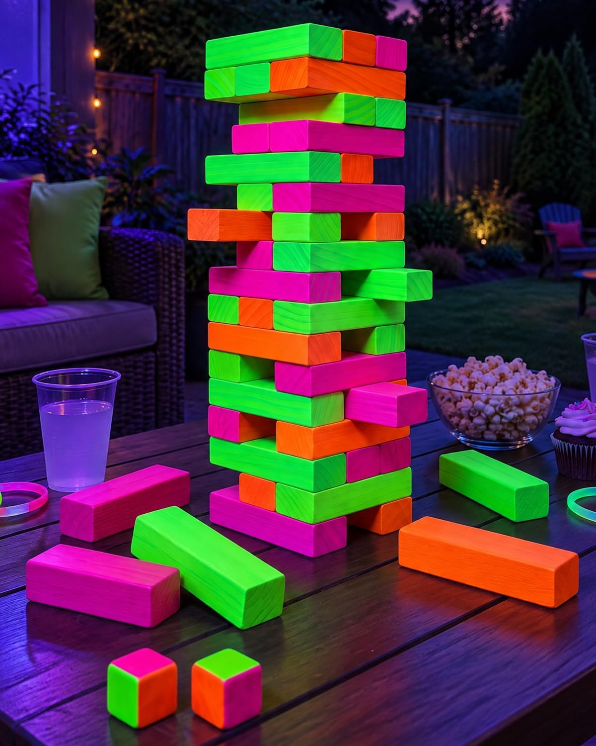 Mega-L - Suministros de fiesta que brillan en la oscuridad, 54 piezas de