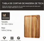 Tabla de cortar de madera de teca para cocina Tablero de charcutería