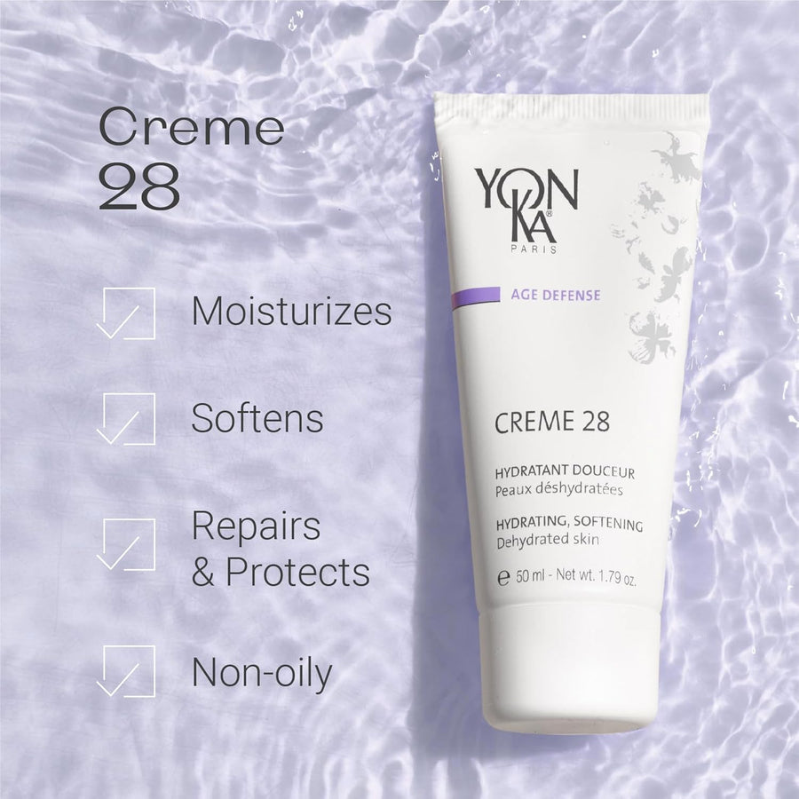 Yonka Crème 28 | Hidratante facial diario calmante y nutritivo con...
