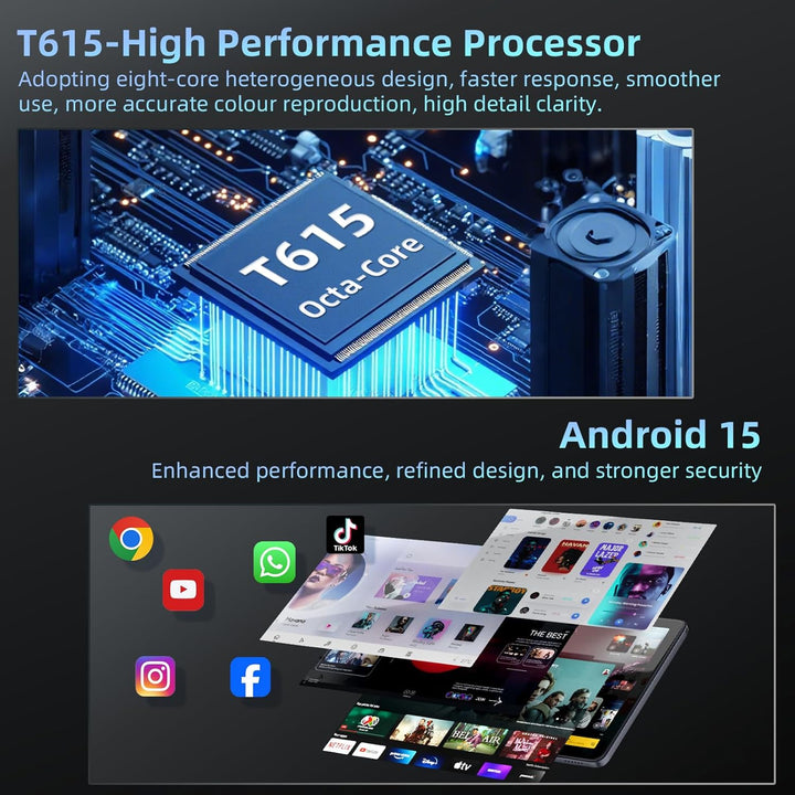 Tablet Android 15 de 10 pulgadas, 24 GB de RAM 128GB ROM, tabletas...