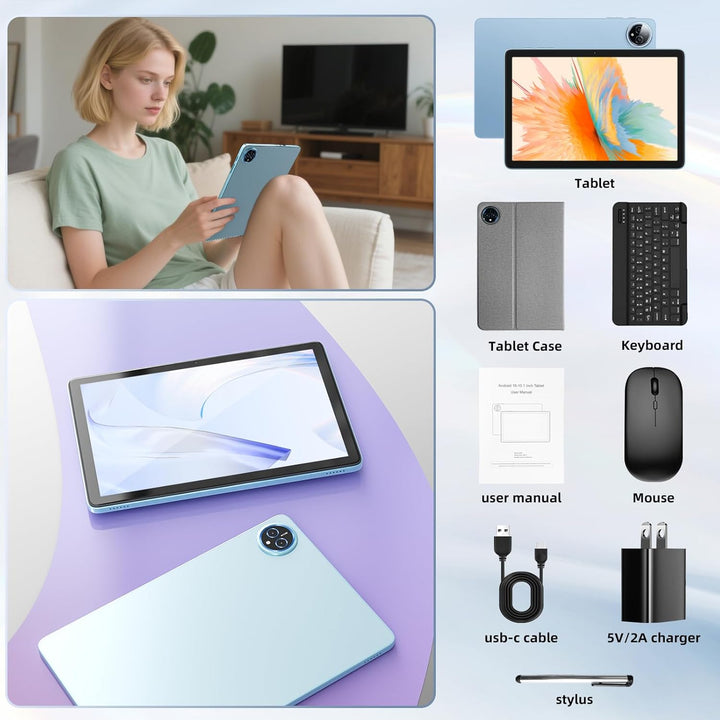 Tablet Android 15 de 10 pulgadas, 24GB RAM 128GB ROM, Tabletas con...