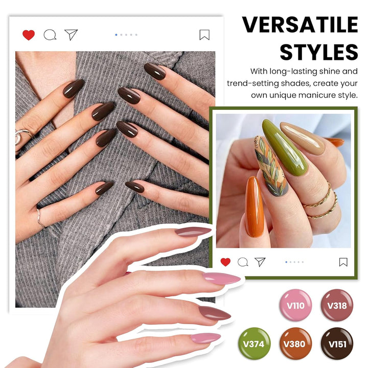 VANREESA Kit de esmalte de uñas de gel con luz UV, 53 piezas, juego...