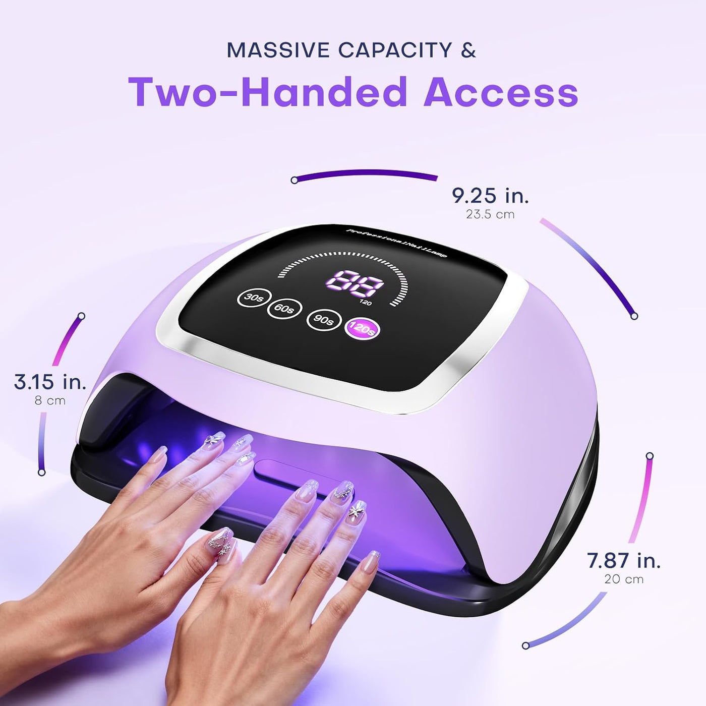 Lámpara de uñas UV, secador de uñas LED de 180 W para esmalte de ge...