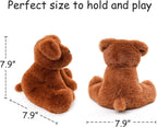 WEIGEDU Chocolate Labs Labrador Stuffed Animals, Brown Chocolate, Marrón
