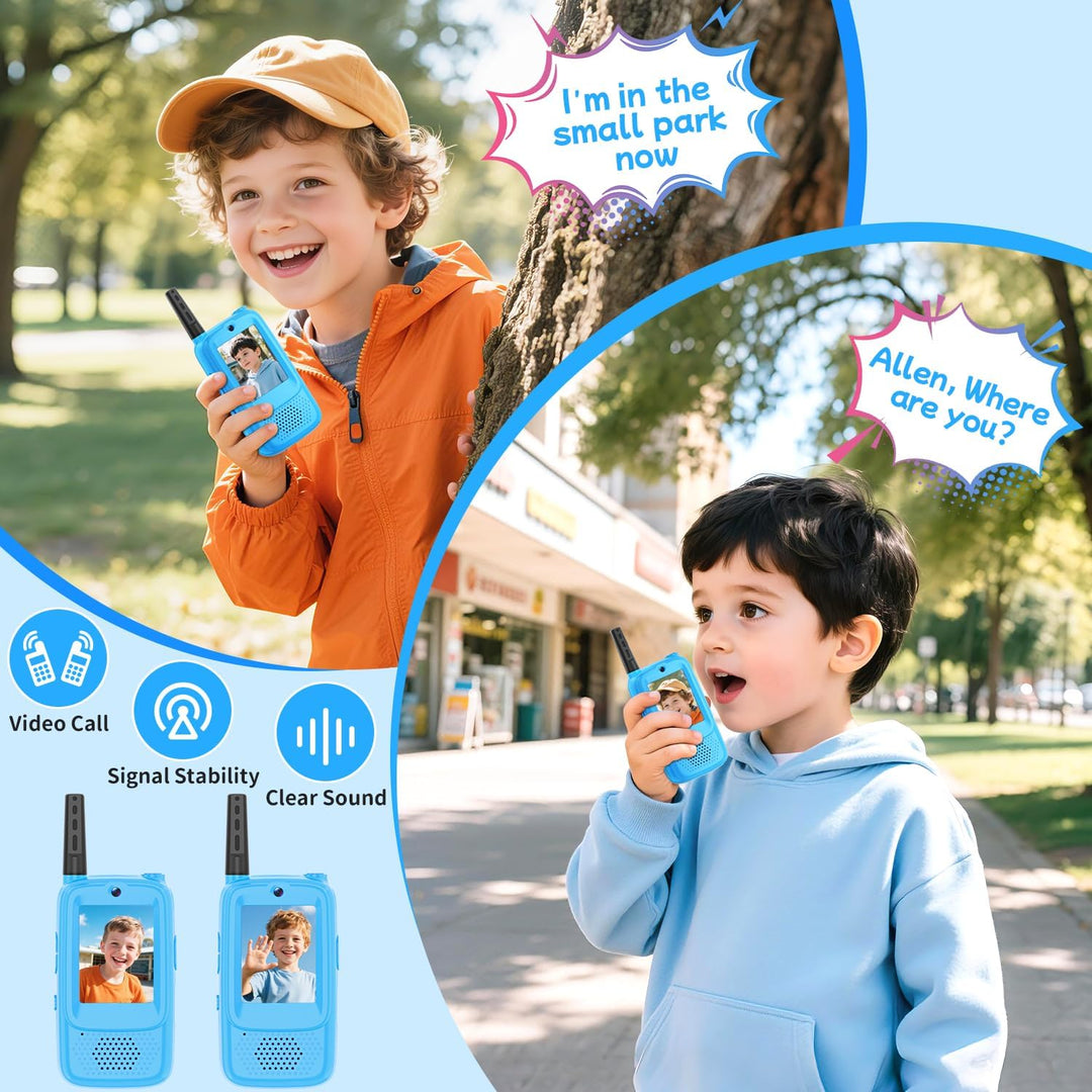 Walkie Talkies de Video para Niños, Paquete de 2 Walkie Talkies Rec...