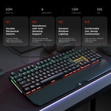 RAMPAGE GEAR KB-R86 Umbra Teclado mecánico para juegos \u2013 Inter...