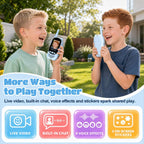 Walkie Talkies de video para niños, paquete de 2 walkie talkies recargables con cámara y pantalla, radios bidireccionales de largo alcance para acampar en interiores y exteriores, regalos para niñas y