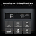 Proyector de decodificación ANSI 4K 2000 con WiFi y Bluetooth, cine...
