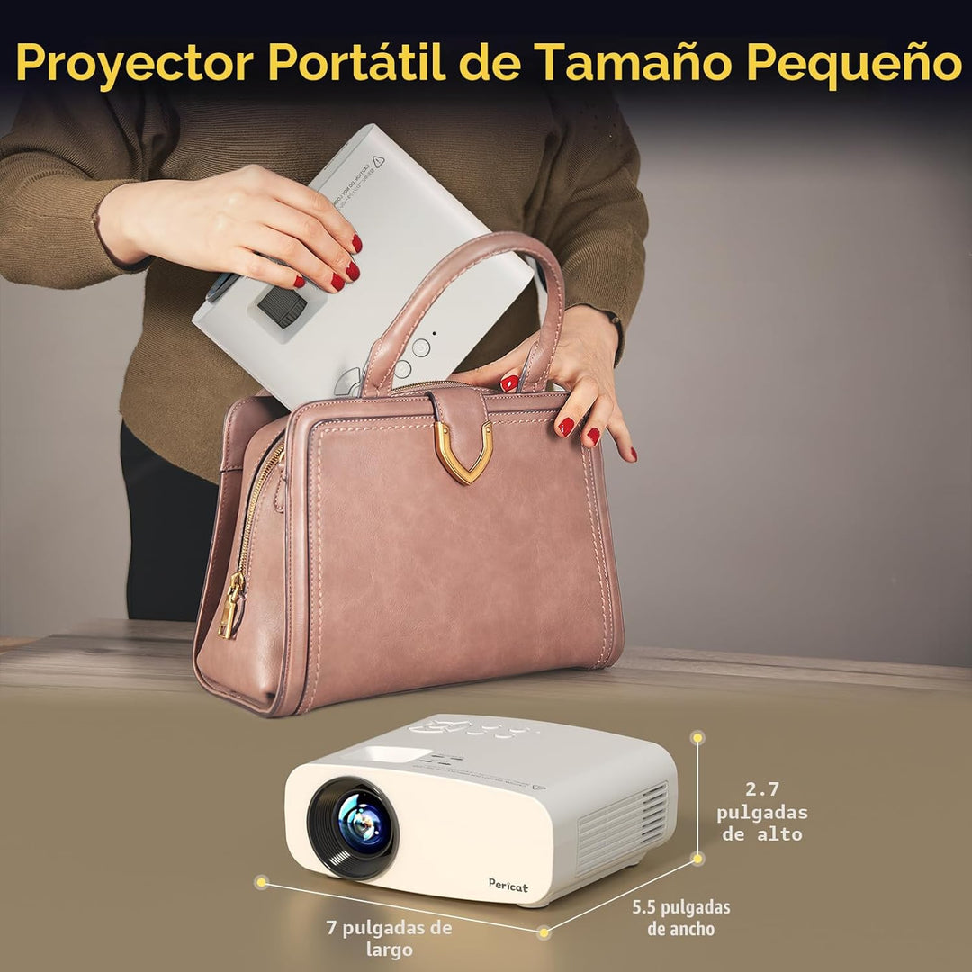 Proyector con WiFi y Bluetooth, pericat 4K compatible con proyector...