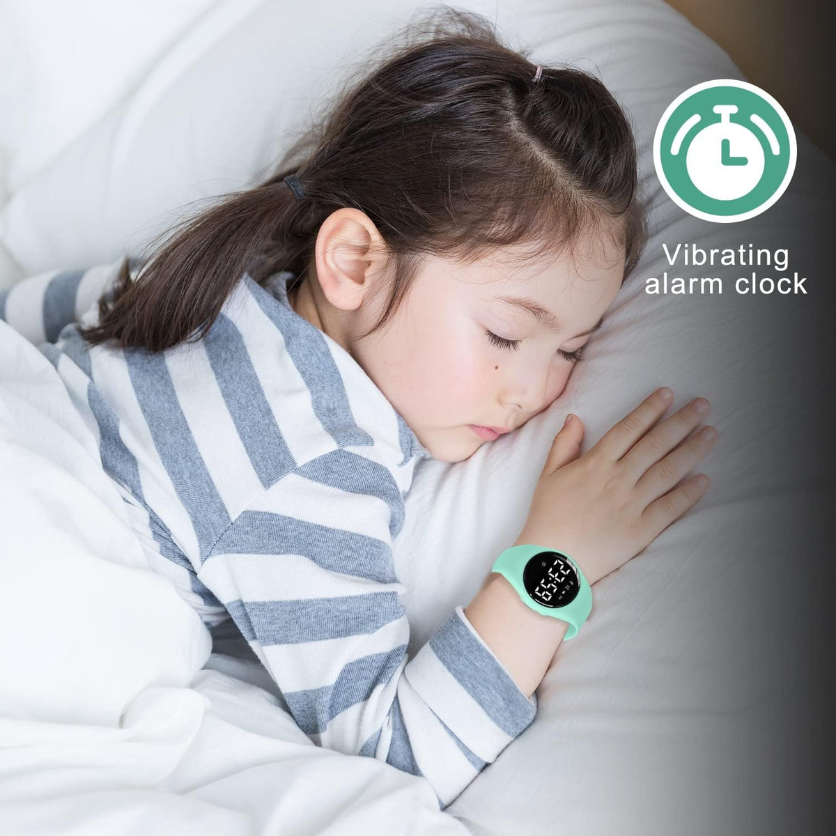 Relojes para niños y niñas, reloj deportivo digital con contador de pasos, podómetro, alarma de vibración, sin aplicación, impermeable, rastreador de fitness, reloj para niños, niñas, adolescentes