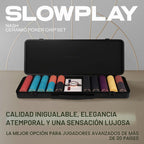 SLOWPLAY Sistema de póquer de cerámica Nash, fichas de póquer de 0.35 oz y