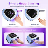 Gugusure Lámpara de uñas LED UV, secador de uñas mejorado de 180 W...
