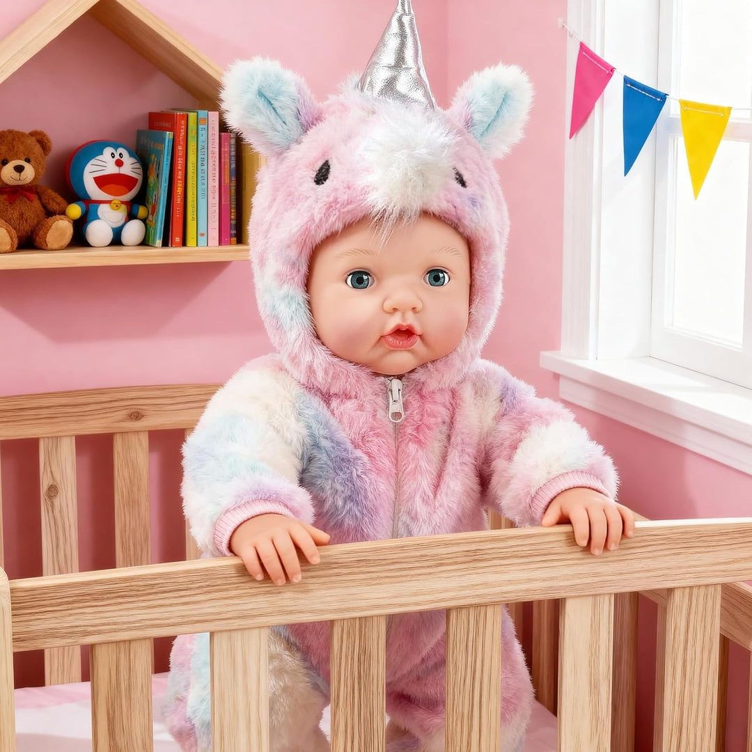 Eterfun Muñeca bebé de 43 cm - Muñeca bebé realista, linda, cuerpo...