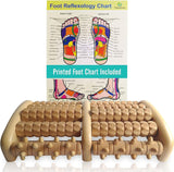 TheraFlow Masajeador de pies de madera para neuropatía, dolor de ta...