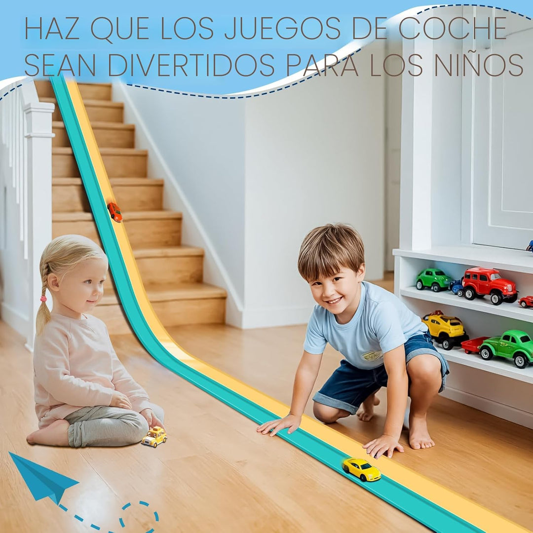 Pistas flexibles de 15 pies para niños, juego de inicio, pista de c...