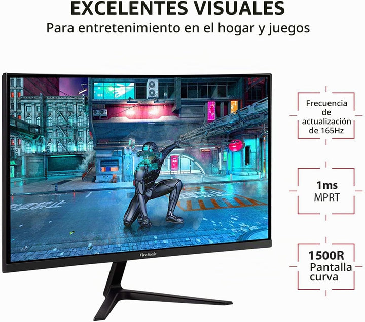 ViewSonic VX2718-2KPC-MHD Monitor curvo para juegos de 27 pulgadas...