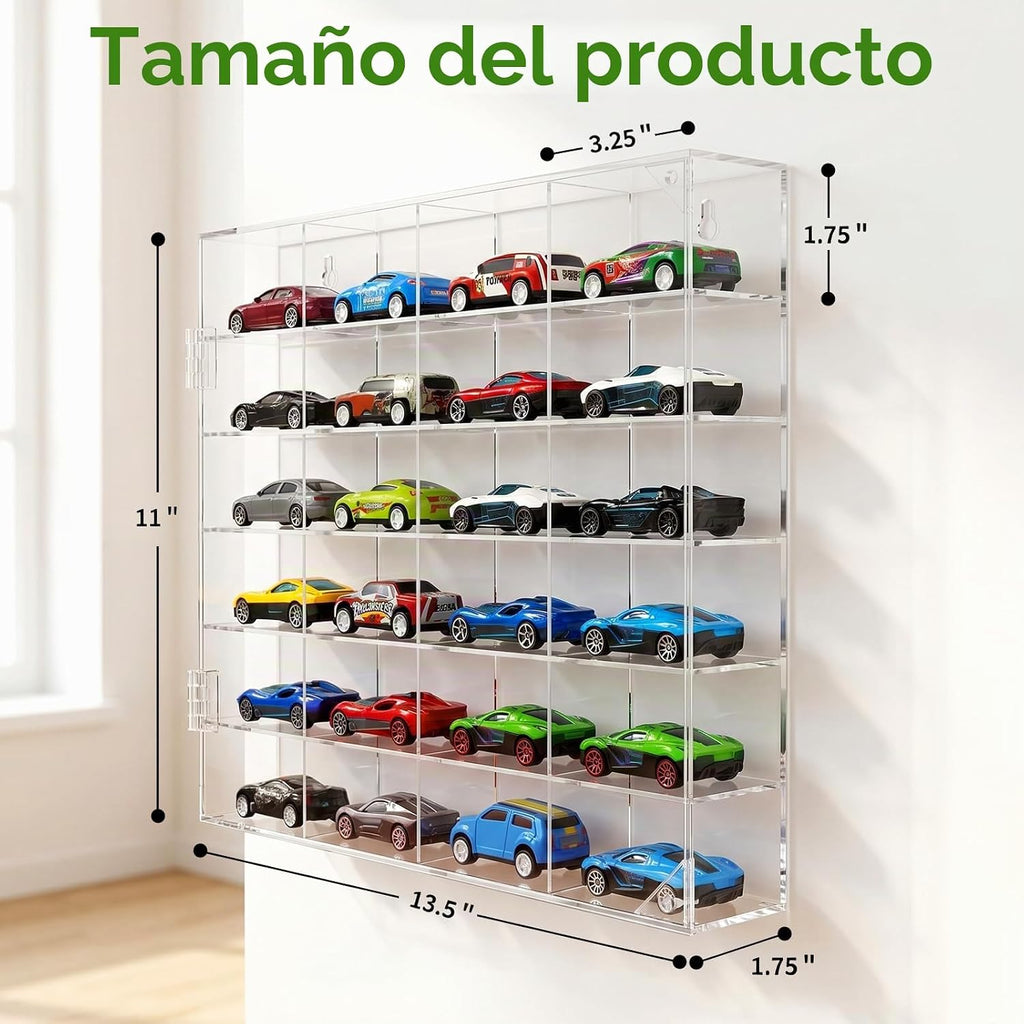 2 Pack Acrylic Display Case para Hot Wheels Storage 1/64 Scale
