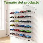 2 Pack Acrylic Display Case para Hot Wheels Storage 1/64 Scale