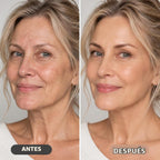 Base de maquillaje que cambia de color para piel madura, acabado natural autoajustable, cobertura ligera a media construible, difumina imperfecciones y líneas finas con hidratación hipoalergénica para