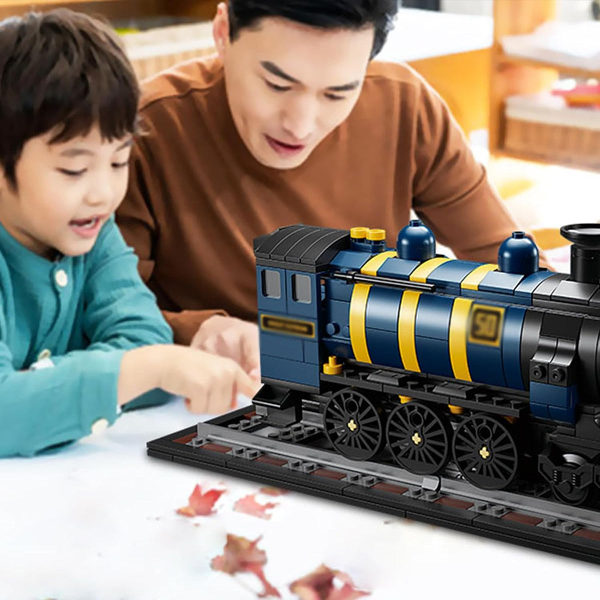 KAZI Orient Express - Juego de juguetes de construcción de trenes, regalos para entrenar entusiastas o amantes de los viajes, ideas de locomotora de vapor y modelo de exhibición para niños