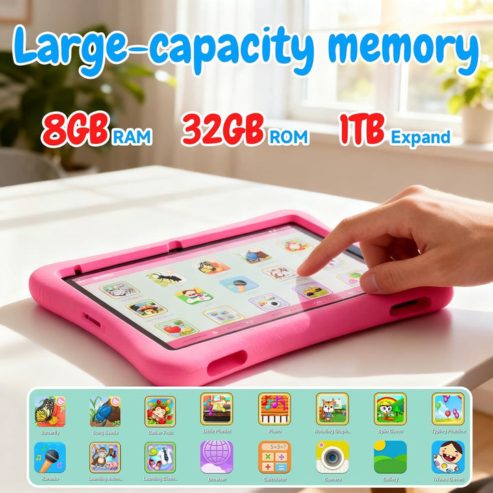 ZZB Tablet infantil de 10 pulgadas, Android 15.0, 8 GB (3+5 extendi...
