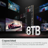 Samsung SSD 9100 PRO 4TB, PCIe 5.0x4 M.2 2280, velocidades de lectu...