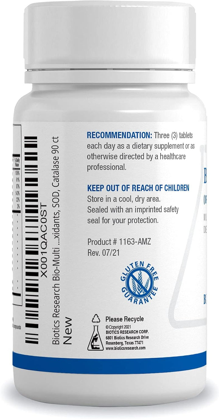 Biotics Research Bio-Multi Plus Multivitamínico sin hierro y cobre,...