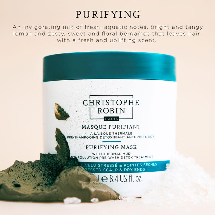Christophe Robin Exfoliante purificador del cuero cabelludo con sal...