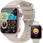 Smart Watch para Hombres y Mujeres, Pantalla HD de 1.96", Rastreador de Actividad, Monitor de Frecuencia Cardíaca y Presión Arterial 24/7, Oxígeno en Sangre y Seguimiento del Sueño, Múltiples Modos Deportivos, Resistente al Agua IP68 para Android e iOS