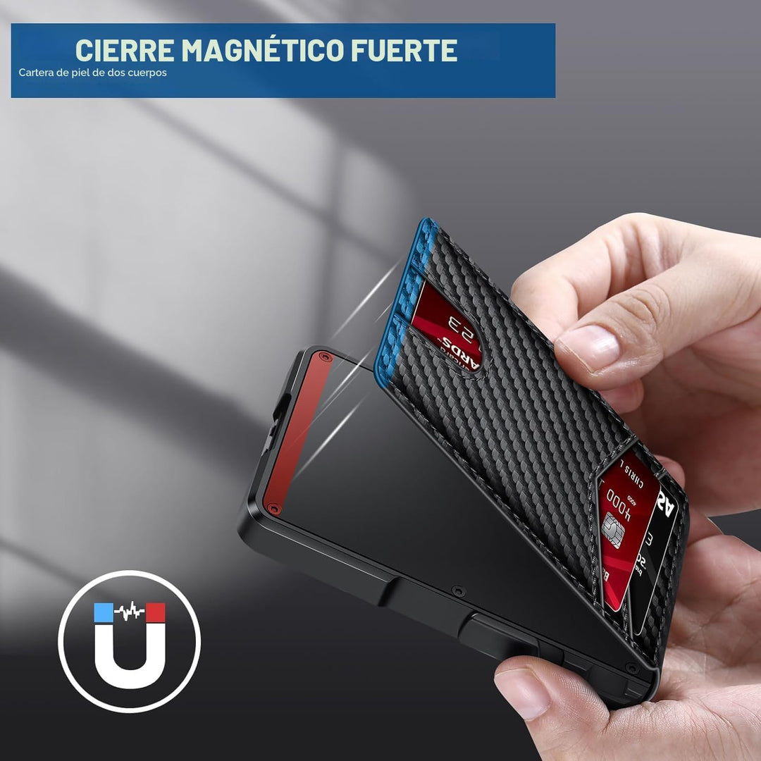 Cartera para hombres, cartera minimalista para hombres de 9-13 tarj...